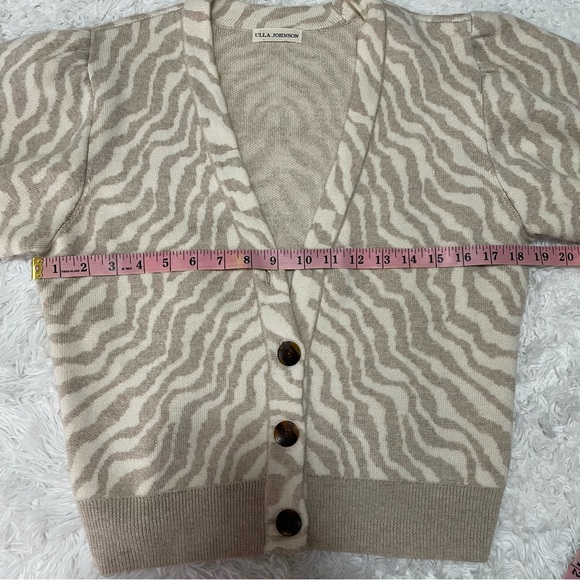 Ulla Johnson | Cici Wool Zebra Balloon Sleeve Cardigan - Picture 11 of 15